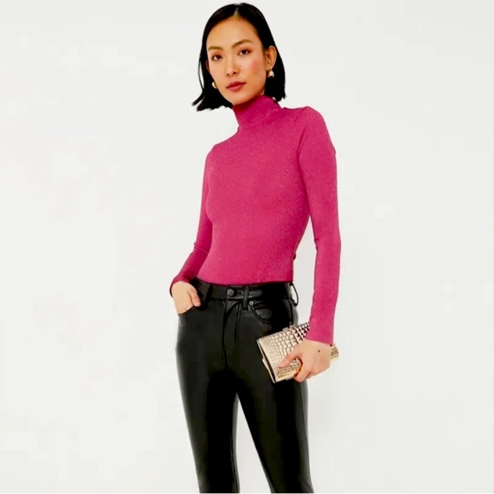 Tuckernuck Hyacinth House Pink Shimmer Elle Woods Turtleneck - Size Large
